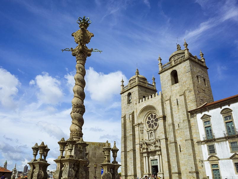 Roman Catholic Porto Cathedral in Porto, Portugal